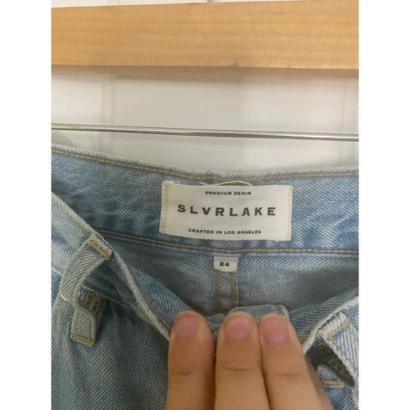 SLVRLAKE London Crop Jeans in Broken Dreams Size 24 - Picture 9 of 13